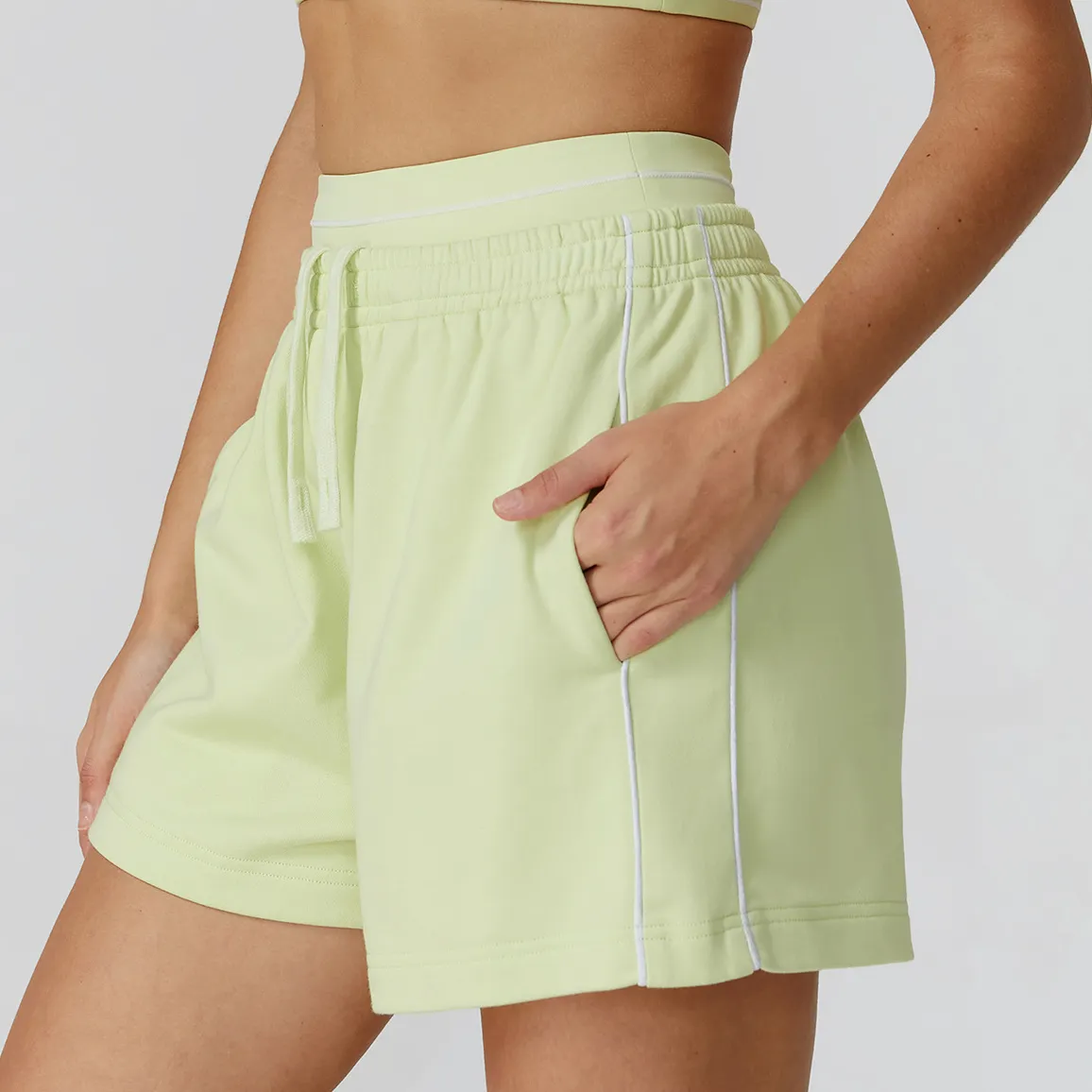 Cotton Athletic Shorts High-Waist Sweat Shorts Workout Clothes Supplier Gym Sportswear