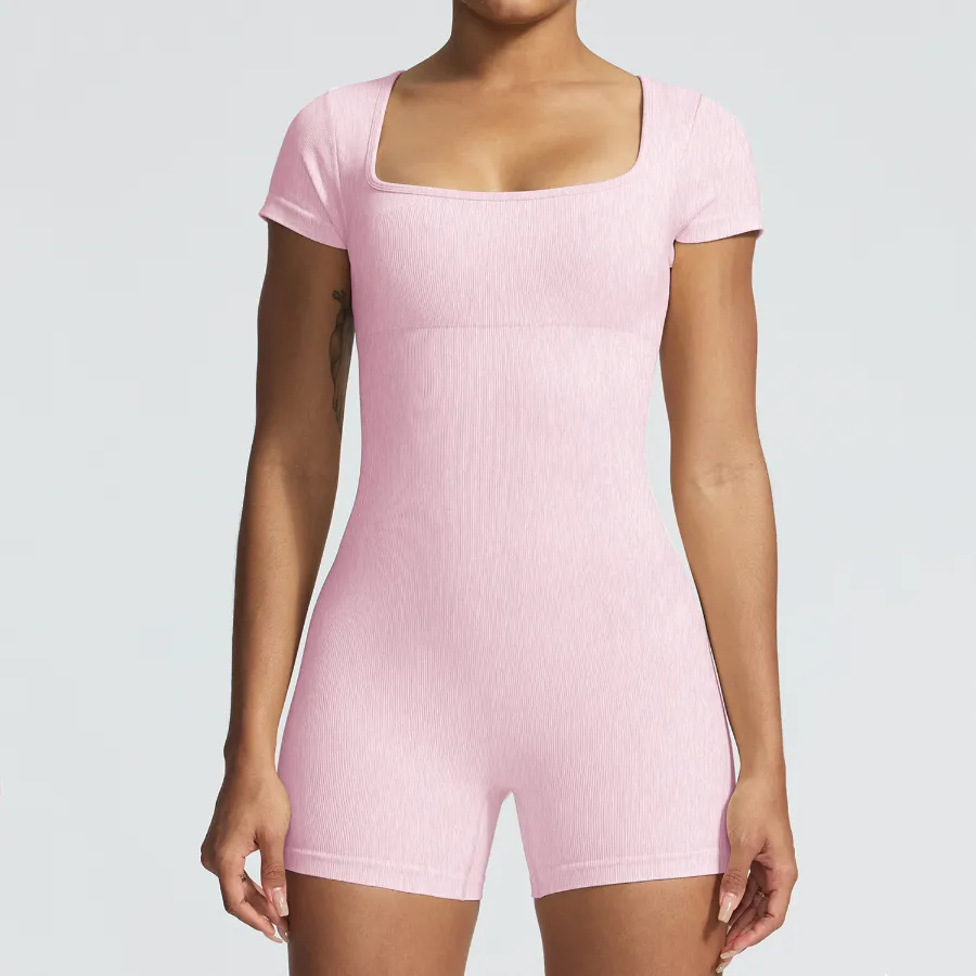 Womens Workout Bodysuit Seamless Gym Wear One Piece Yoga Jumpsuit Sportswear Supplier China