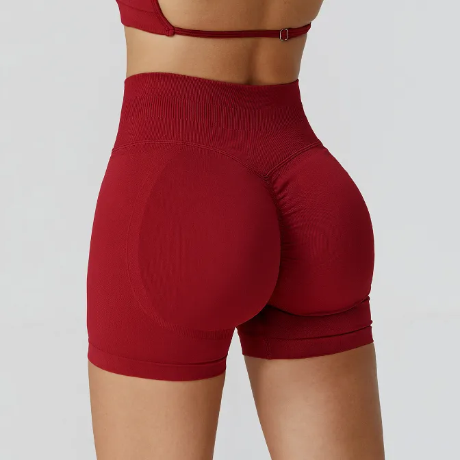 Seamless Gym Shorts Girls Athletic Shorts White Label Fitness Products Seamless Clothing Suppliers