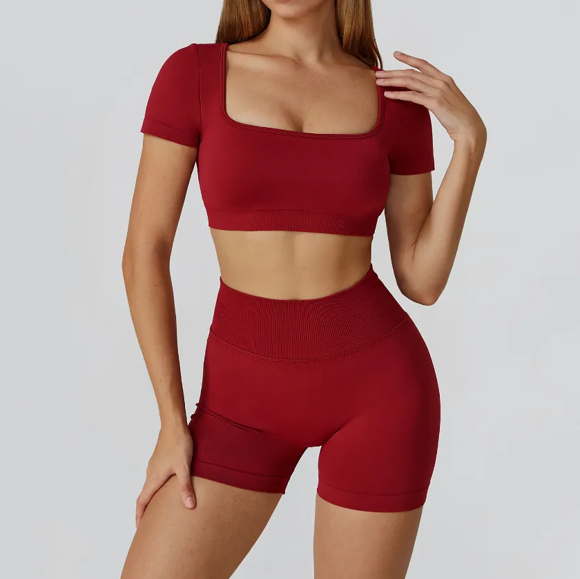 Seamless Gym Shorts Girls Athletic Shorts White Label Fitness Products Seamless Clothing Suppliers