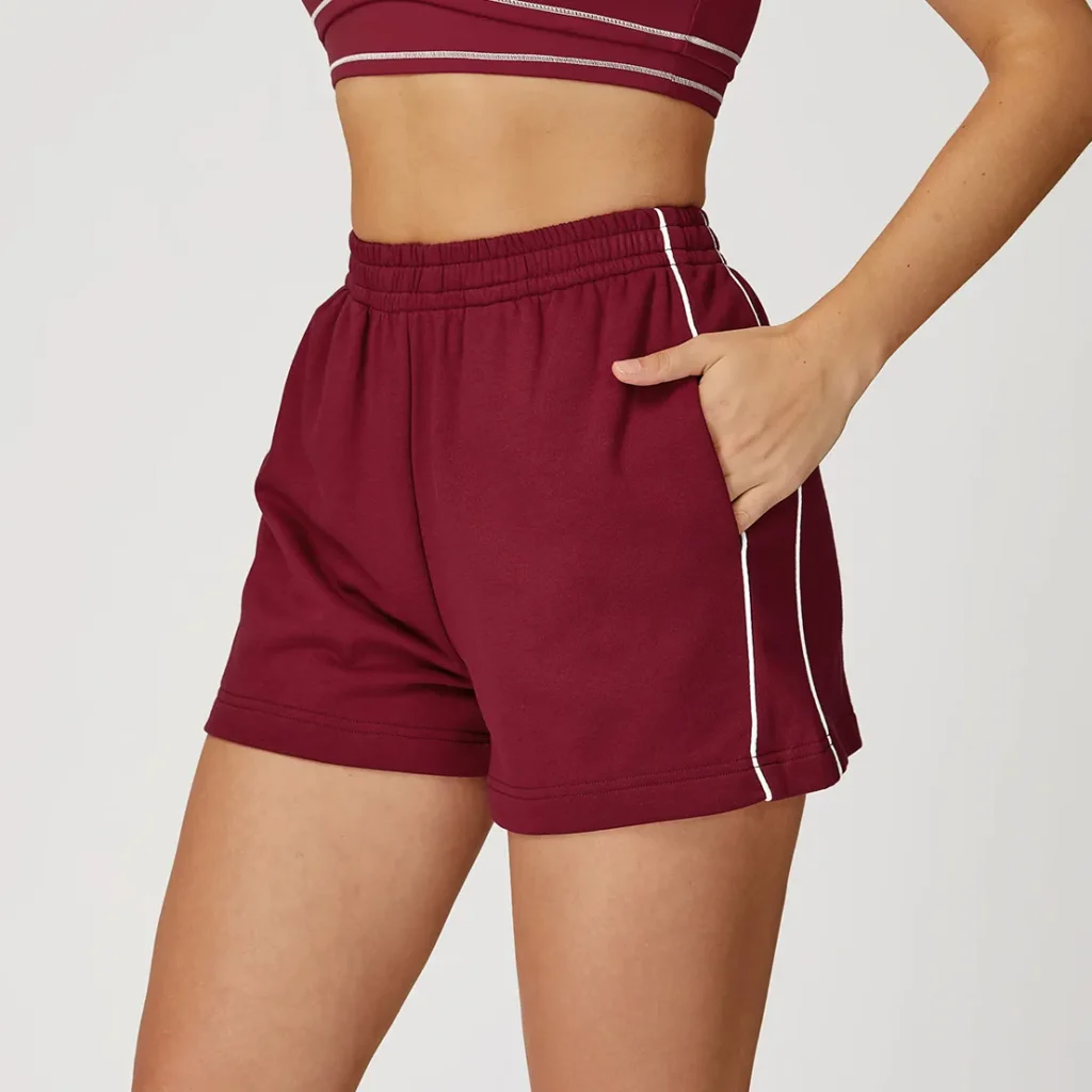 Cotton Athletic Shorts High-Waist Sweat Shorts Workout Clothes Supplier Gym Sportswear