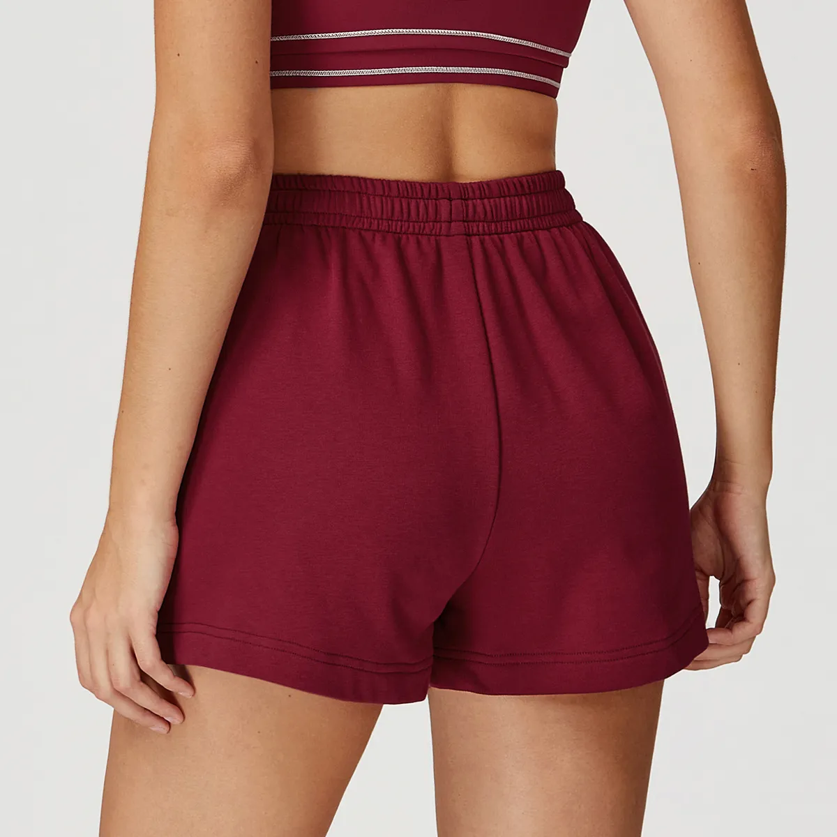 Cotton Athletic Shorts High-Waist Sweat Shorts Workout Clothes Supplier Gym Sportswear