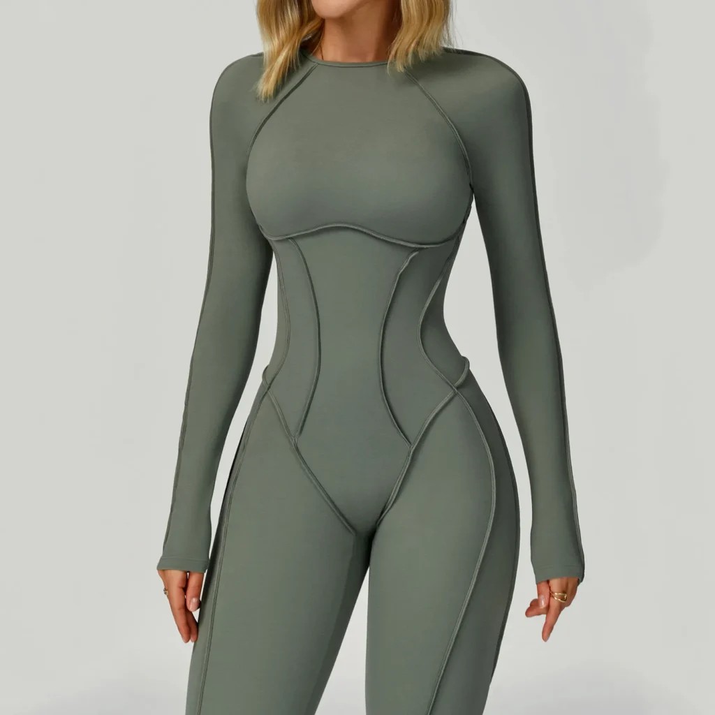 Best Yoga Jumpsuit Gym Wear Manufacturers Long Sleeve Fitness Bodysuit​ China Sportswear