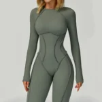 Best Yoga Jumpsuit Gym Wear Manufacturers Long Sleeve Fitness Bodysuit​ China Sportswear