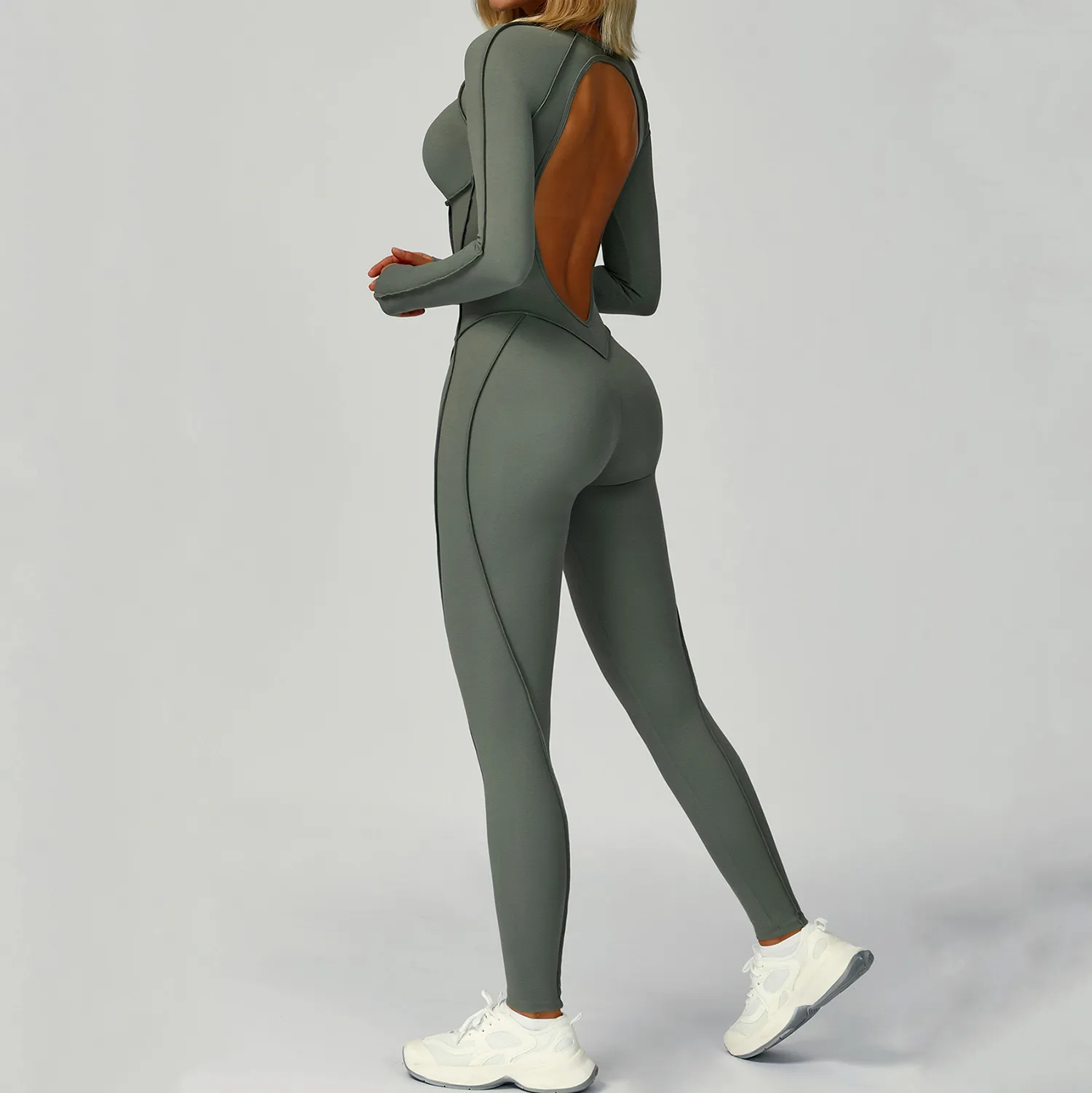 Best Yoga Jumpsuit Gym Wear Manufacturers Long Sleeve Fitness Bodysuit​ China Sportswear