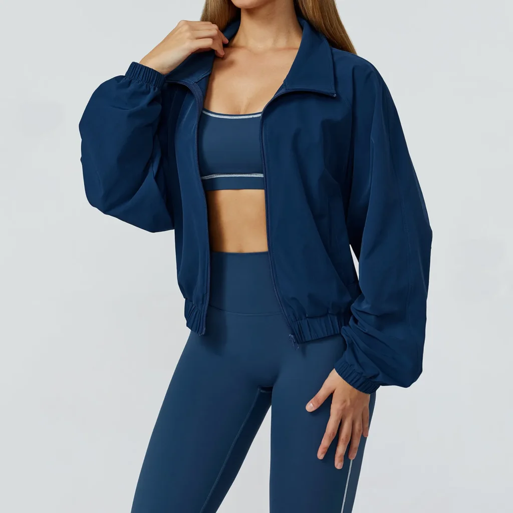 Lightweight Workout Jacket White Label Activewear Athletic Zip Up Jacket Sportswear Vendors