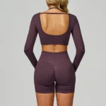 Seamless Workout Clothes Long Sleeve Yoga Tops​ Sports Apparel Manufacturers White Label Activewear