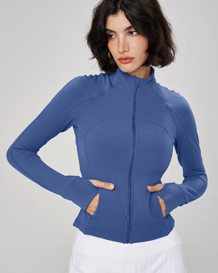 Slim Fit Sports Jacket wholesale yoga jackets long sleeve yoga top Fitness Jacket Womens Sportswear Clothing Manufacturer