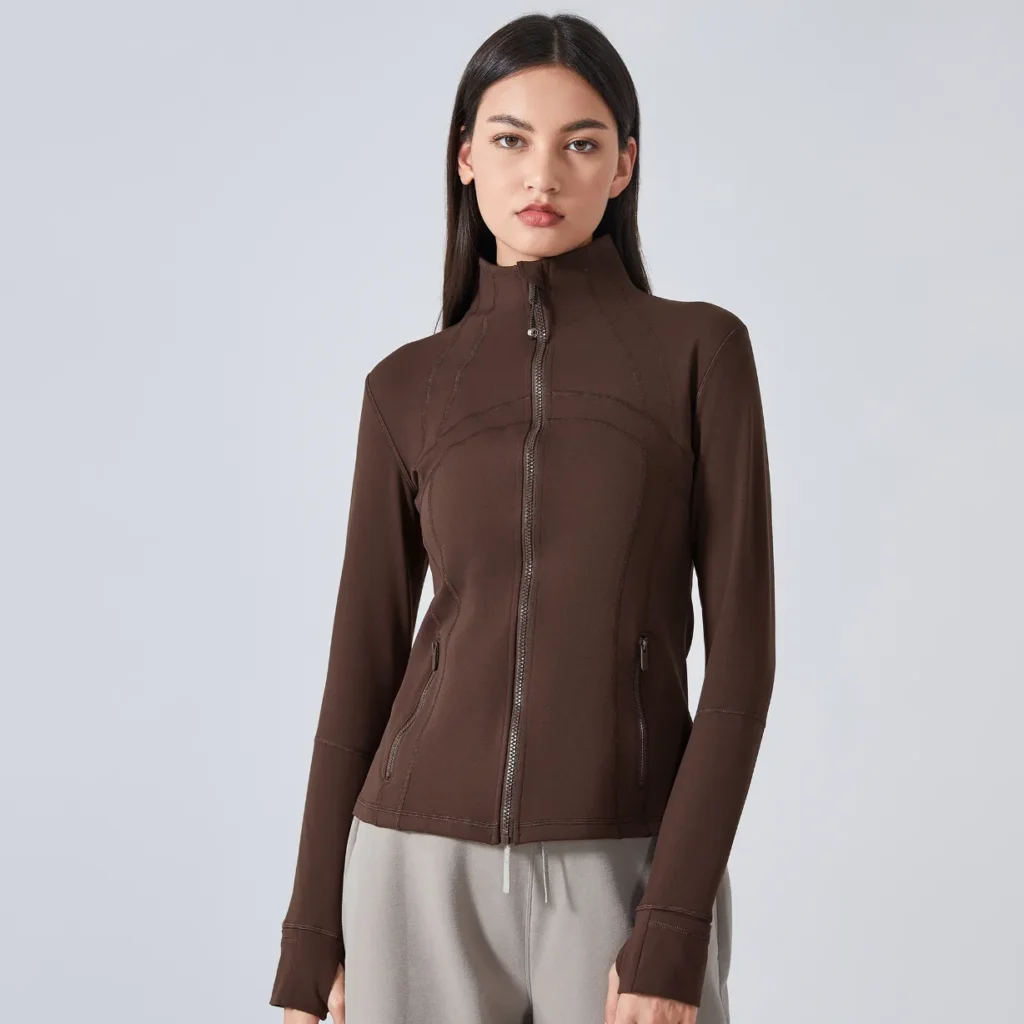 Slim Fit Suit Jacket Private Label Sportswear Athletic Zip Up Jacket Women's Create Gym Clothing