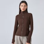 Slim Fit Suit Jacket Private Label Sportswear Athletic Zip Up Jacket Women's Create Gym Clothing