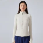 Slim Fit Suit Jacket Private Label Sportswear Athletic Zip Up Jacket Women's Create Gym Clothing