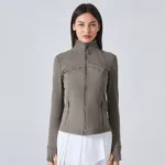 Slim Fit Suit Jacket Private Label Sportswear Athletic Zip Up Jacket Women's Create Gym Clothing