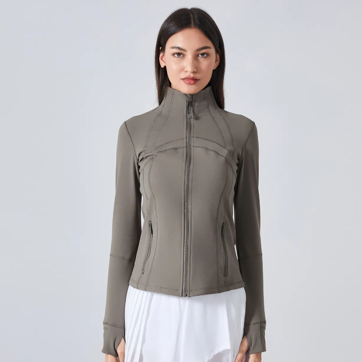 Slim Fit Suit Jacket Private Label Sportswear Athletic Zip Up Jacket Women's Create Gym Clothing