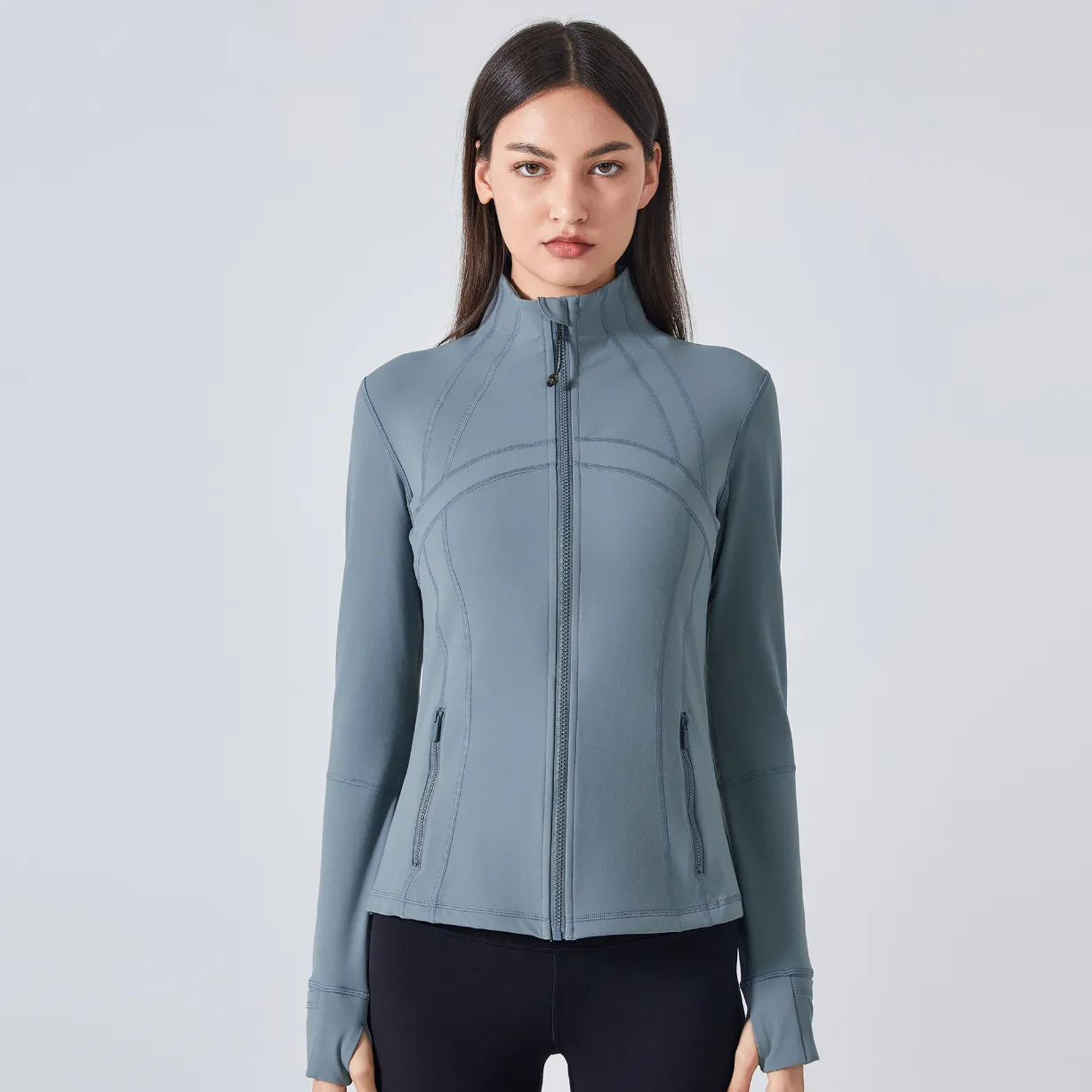 Slim Fit Suit Jacket Private Label Sportswear Athletic Zip Up Jacket Women's Create Gym Clothing