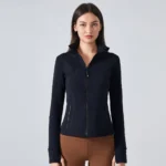 Slim Fit Suit Jacket Private Label Sportswear Athletic Zip Up Jacket Women's Create Gym Clothing