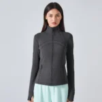 Slim Fit Suit Jacket Private Label Sportswear Athletic Zip Up Jacket Women's Create Gym Clothing