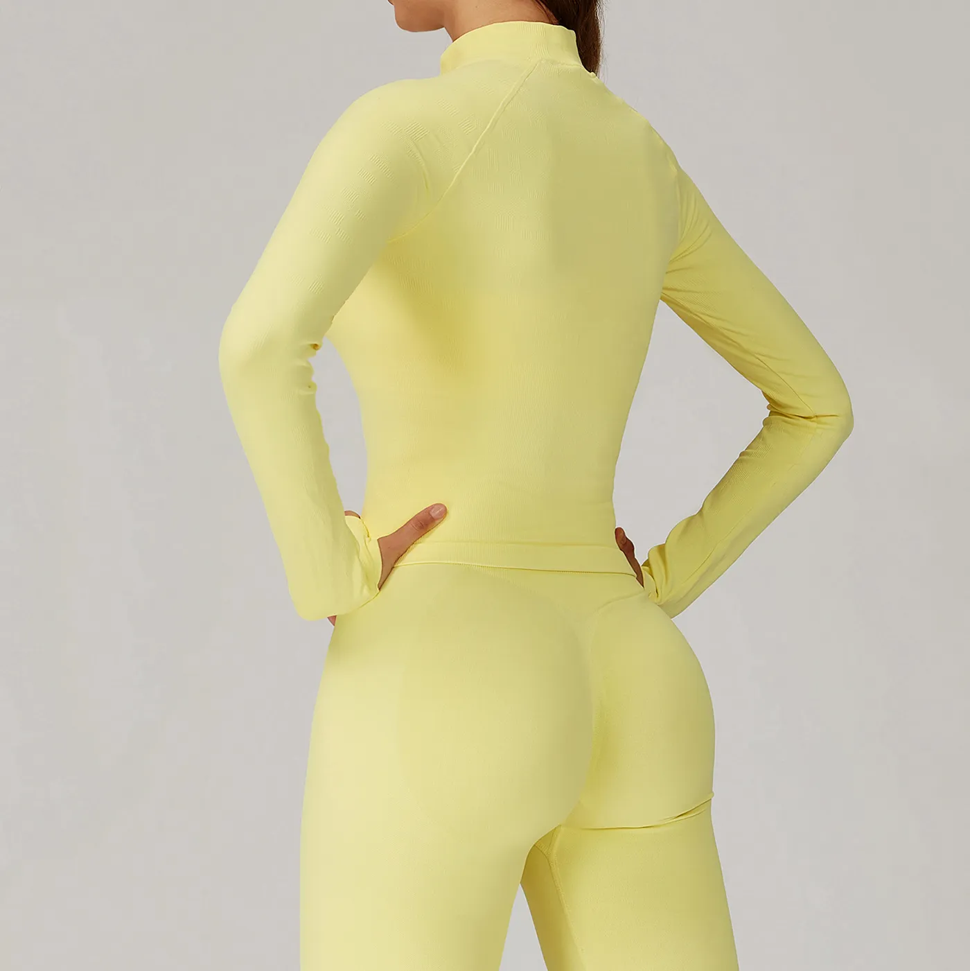 Yoga Jacket Womens Slim Fit Sports Jacket Seamless Activewear Gym Wear Manufacturers