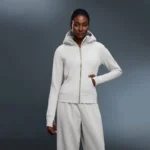 Custom Hooded Sweatshirt​ Women's Fleece-Lined Hooded Yoga Jacket White Label Casual Wear