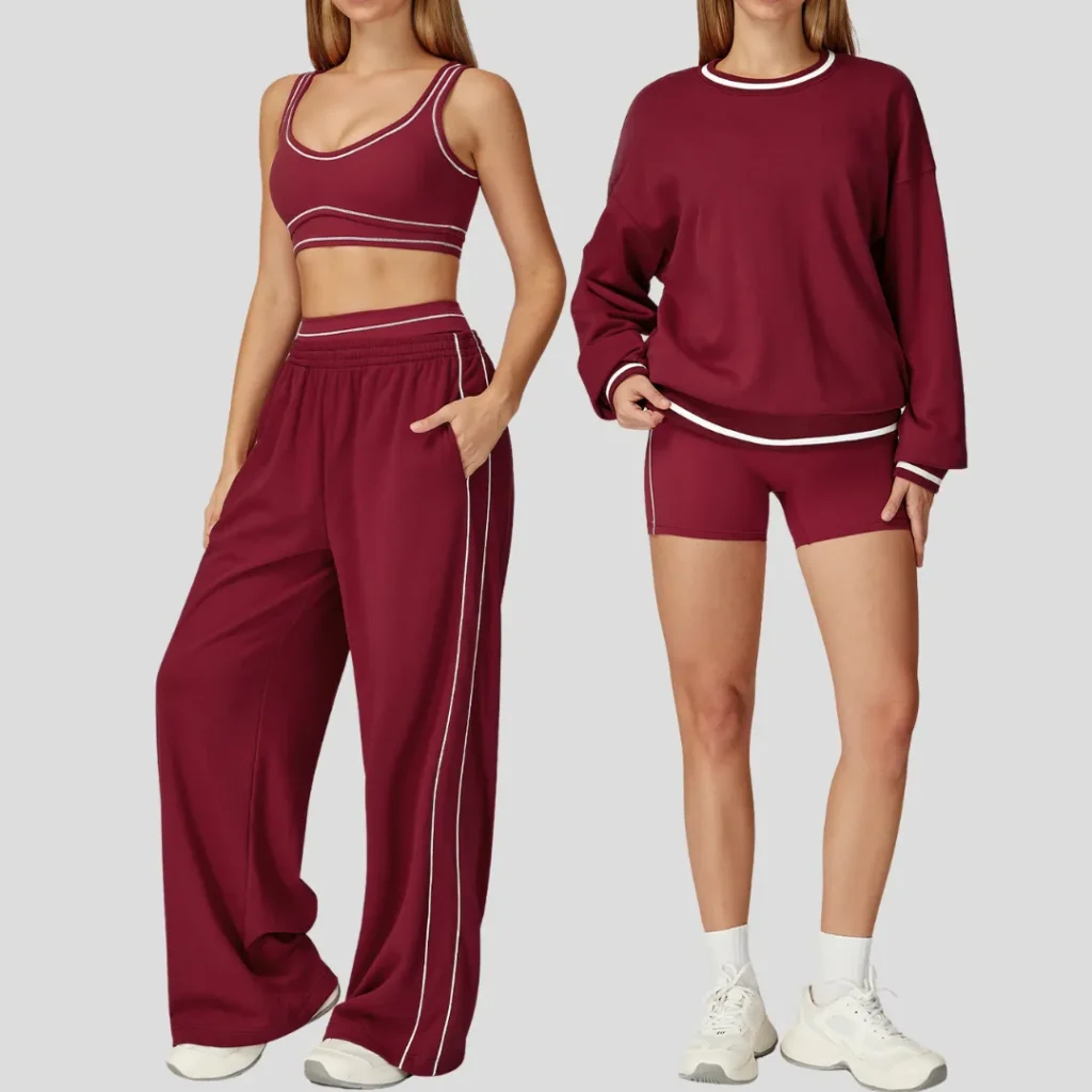 round neck women's sweatshirts custom design sweatpants​ Activewear Wholesale Apparel Fitness Wear Suppliers