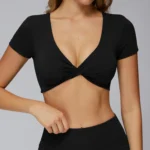 Short Sleeve Yoga Top Workout Cothing Manufacturers Private Label Sports Apparel