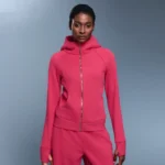 Custom Hooded Sweatshirt​ Women's Fleece-Lined Hooded Yoga Jacket White Label Casual Wear