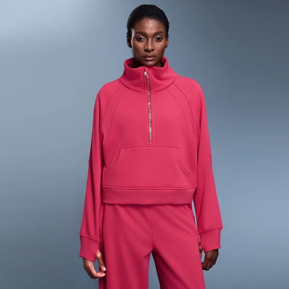 Winter Stand Collar Pullover with Thumbholes Custom Sweatshirts Athleisure Manufacturers Gym Clothes Bulk