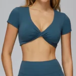 Short Sleeve Yoga Top Workout Cothing Manufacturers Private Label Sports Apparel