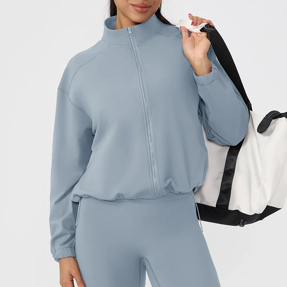 Fitness Jacket Womens Sportswear From China Athletic Zip Up Jacket Sports Apparel Manufacturers