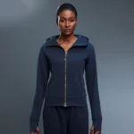 Custom Hooded Sweatshirt​ Women's Fleece-Lined Hooded Yoga Jacket White Label Casual Wear