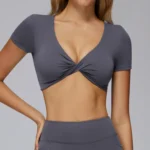 Short Sleeve Yoga Top Workout Cothing Manufacturers Private Label Sports Apparel