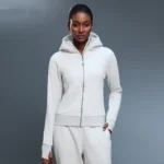 Custom Hooded Sweatshirt​ Women's Fleece-Lined Hooded Yoga Jacket White Label Casual Wear