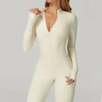 Womens Workout Bodysuit Private Label Sports Clothing Custom Fitted Jumpsuit Bulk Sportswear