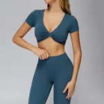 Short Sleeve Yoga Top Workout Cothing Manufacturers Private Label Sports Apparel