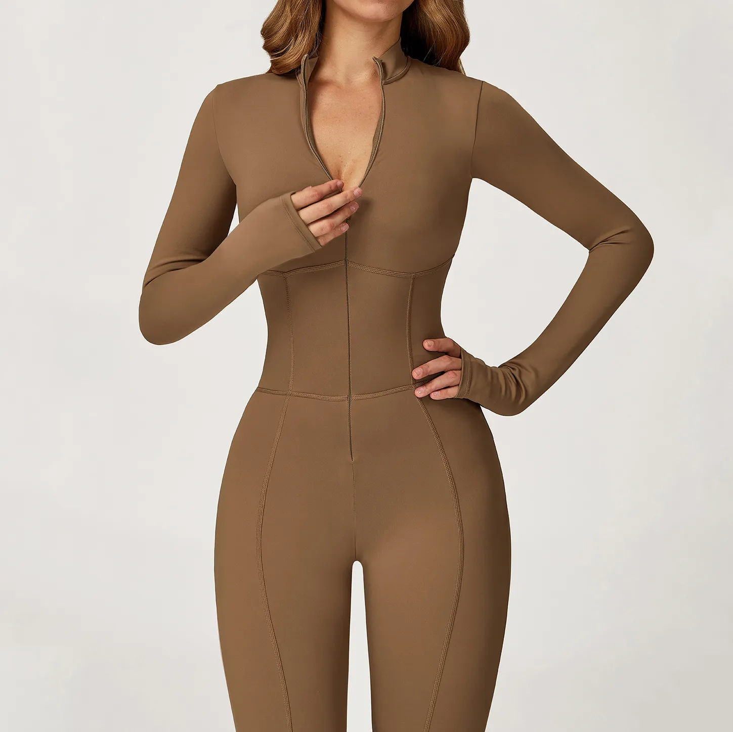 Womens Workout Bodysuit Private Label Sports Clothing Custom Fitted Jumpsuit Bulk Sportswear