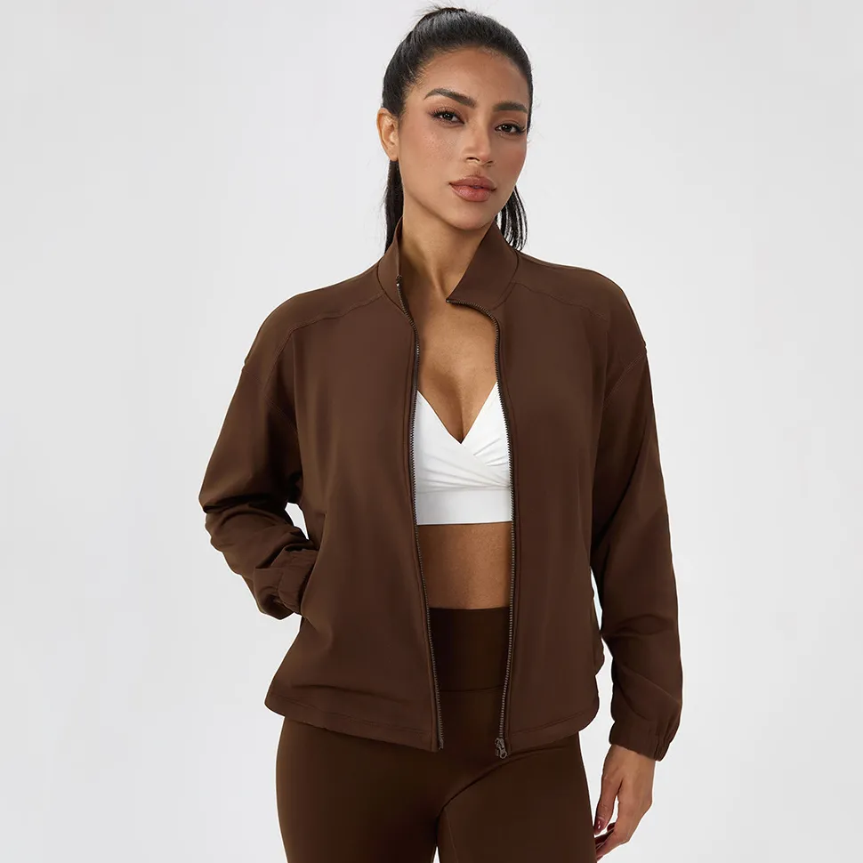 Fitness Jacket Womens Sportswear From China Athletic Zip Up Jacket Sports Apparel Manufacturers