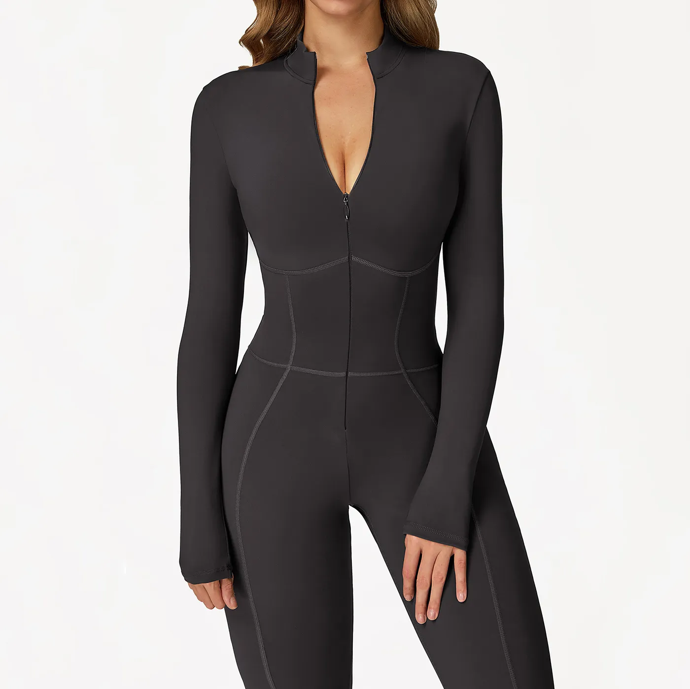 Womens Workout Bodysuit Private Label Sports Clothing Custom Fitted Jumpsuit Bulk Sportswear