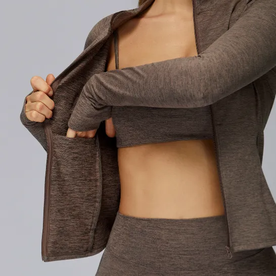 Slim Fit Sports Jacket Wholesale Gym Apparel​ Fitness Clothing Suppliers Lightweight Workout Jacket