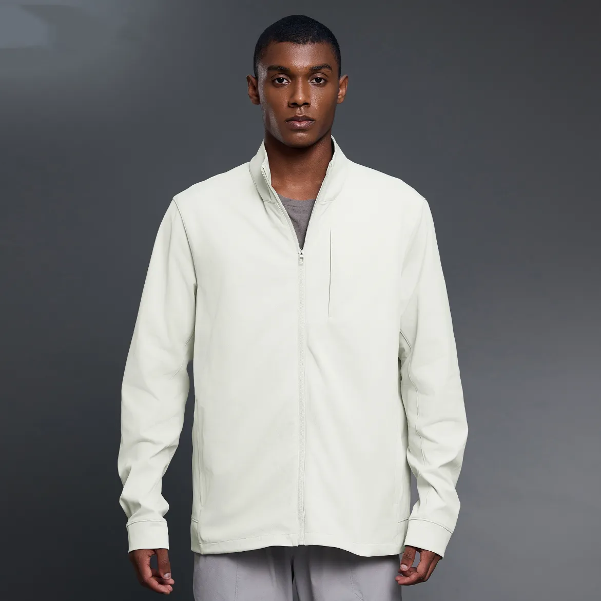 Activewear Private Label Black Sports Jacket Mens China Clothing Factory Lightweight Workout Jacket