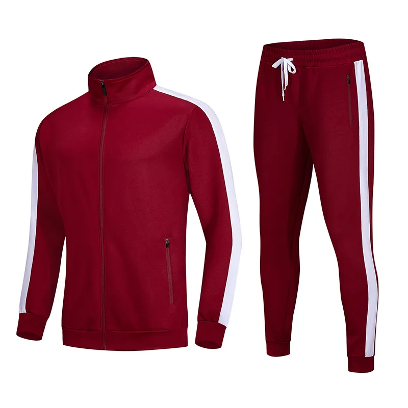 Custom Tracksuit Men's Winter 2-Piece Sports Set Wholesale Sports Jacket with Zipper Private Label Sportswear Gym Wear Manufacturers