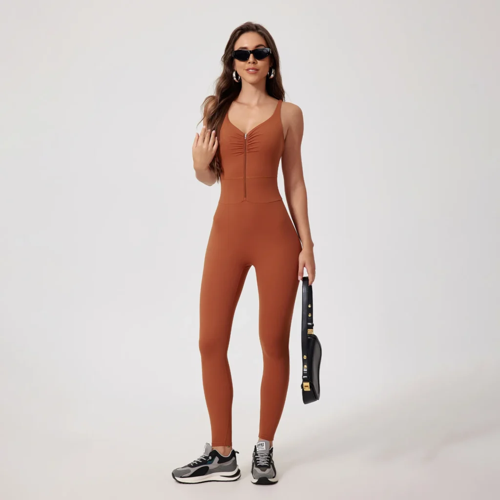 Slim Fit Bodysuit One Piece Workout Bodysuit Wholesale Yoga Wear Best Activewear Manufacturers