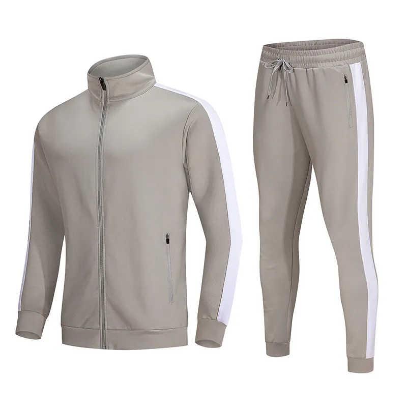 Custom Tracksuit Men's Winter 2-Piece Sports Set Wholesale Sports Jacket with Zipper Private Label Sportswear Gym Wear Manufacturers