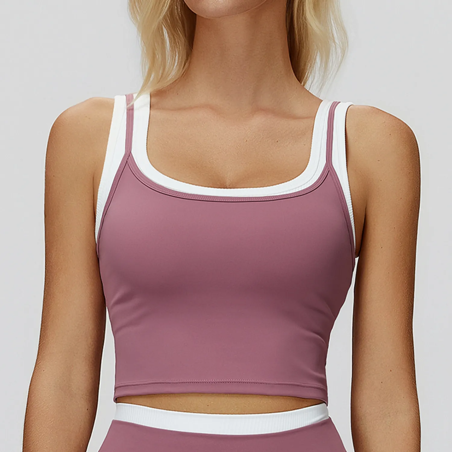 Tank Top Shirts Wholesale​ Slim Fit Yoga Top Workout Clothes Supplier Custom Gym Clothes