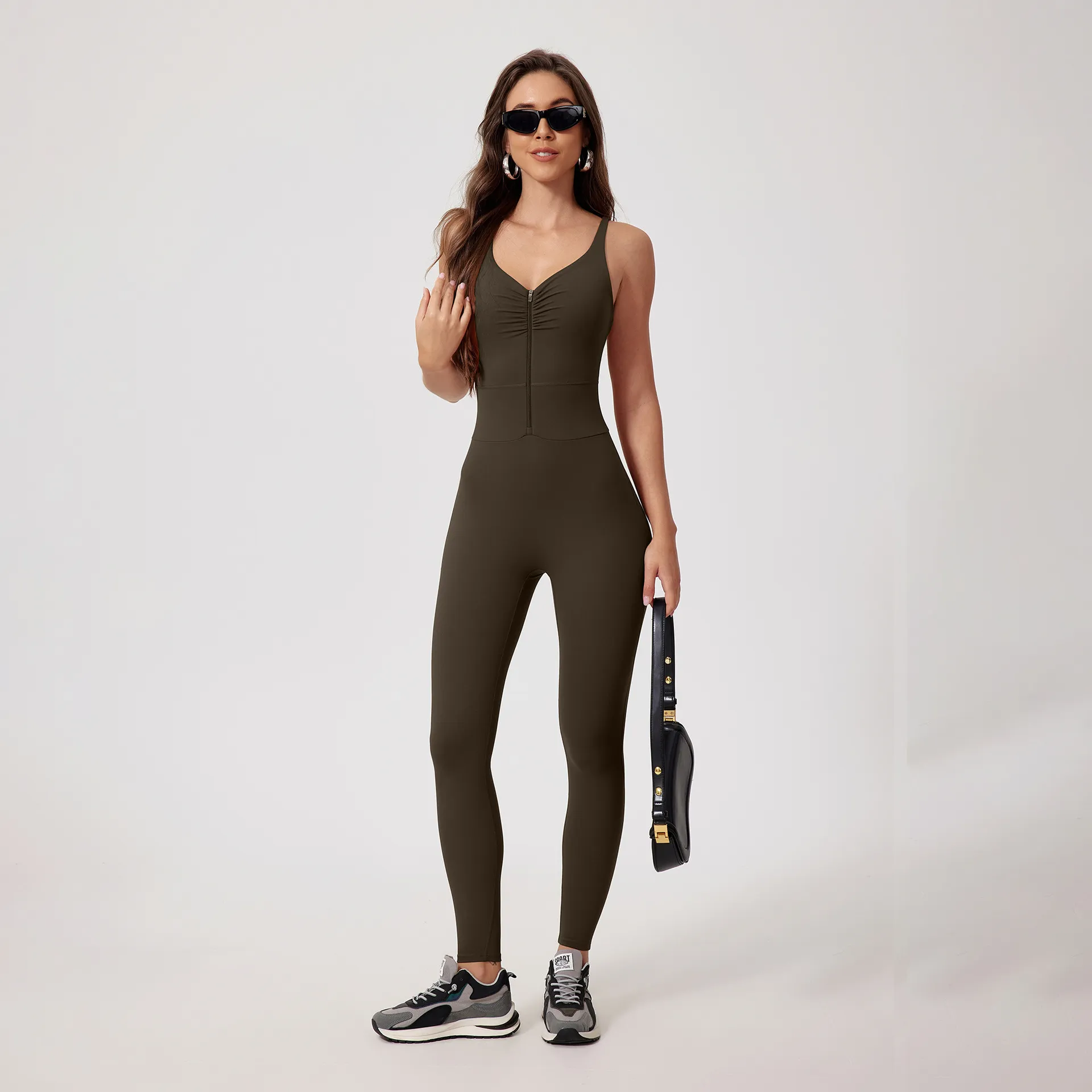 Slim Fit Bodysuit One Piece Workout Bodysuit Wholesale Yoga Wear Best Activewear Manufacturers