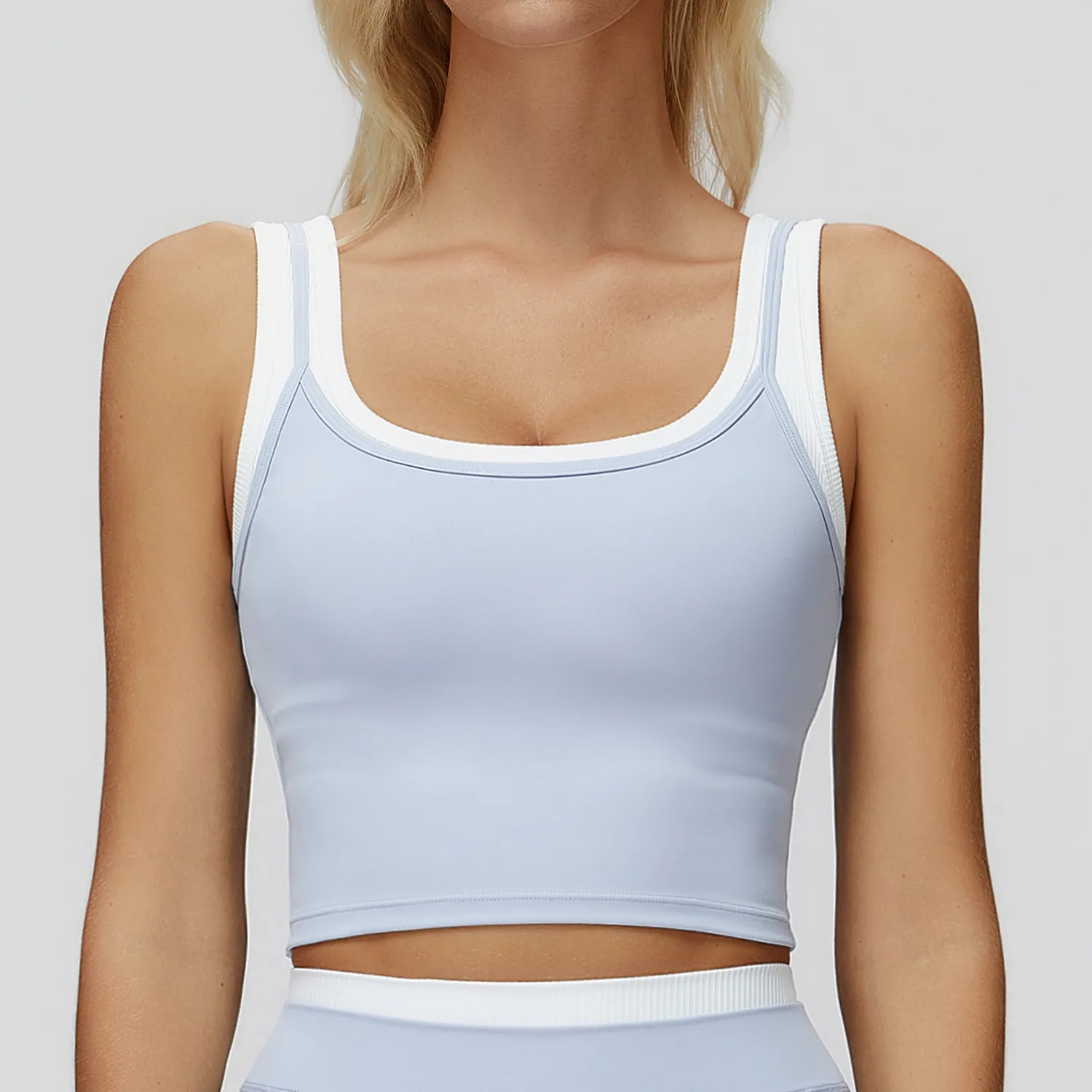 Tank Top Shirts Wholesale​ Slim Fit Yoga Top Workout Clothes Supplier Custom Gym Clothes