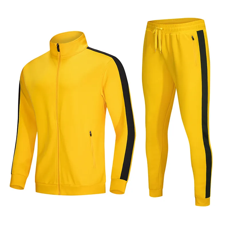 Custom Tracksuit Men's Winter 2-Piece Sports Set Wholesale Sports Jacket with Zipper Private Label Sportswear Gym Wear Manufacturers