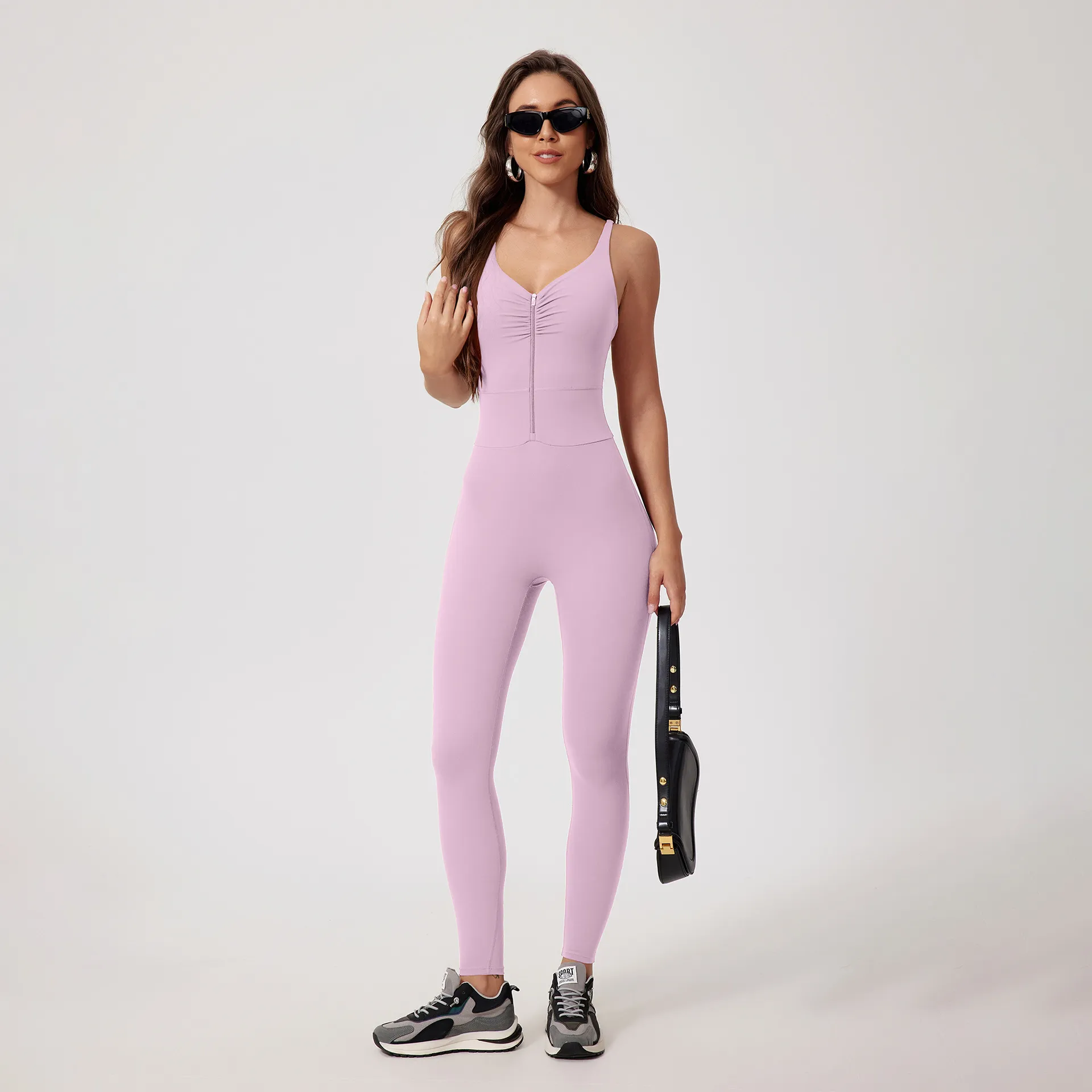 Slim Fit Bodysuit One Piece Workout Bodysuit Wholesale Yoga Wear Best Activewear Manufacturers