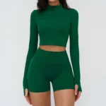 Slim Fit Sports Jacket Workout Cothing Manufacturers Yoga Jacket Womens Exercise Wear Wholesale