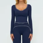 Wholesale Long Sleeve Yoga Tops Yoga Wear Suppliers Women's Yoga Shirts Gym Apparel Manufacturers