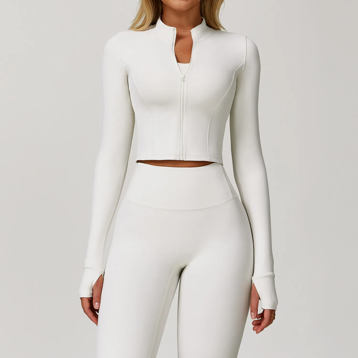 Slim Fit Sports Jacket Workout Cothing Manufacturers Yoga Jacket Womens Exercise Wear Wholesale