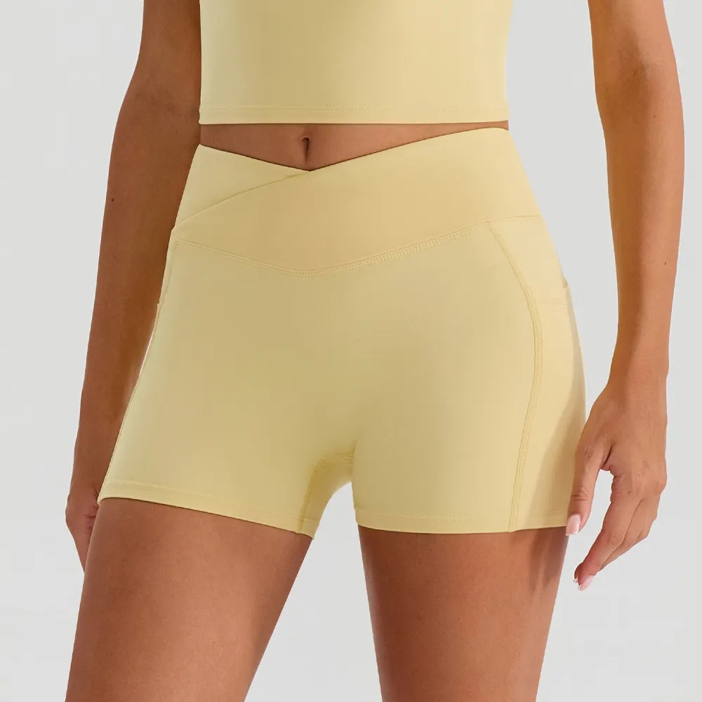 Yoga Shorts With Pockets Custom Sportswear Suppliers Wholesale Gym Apparel Gym Shorts Bulk